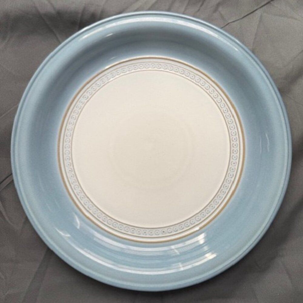 Vintage Retired Denby Stoneware England Castille Blue 10.75" Dinner Plate